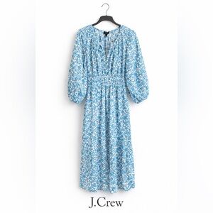 J. Crew Blue and White Floral Dress NWT